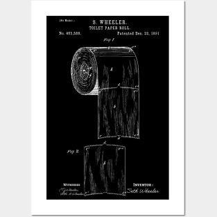 Toilet Paper Patent / Bathroom Art Posters and Art